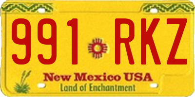 NM license plate 991RKZ