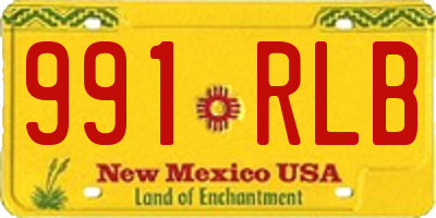 NM license plate 991RLB