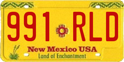 NM license plate 991RLD