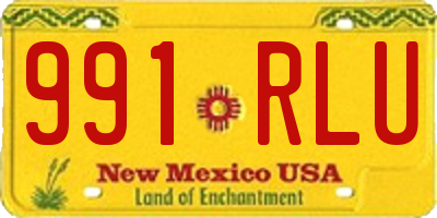 NM license plate 991RLU
