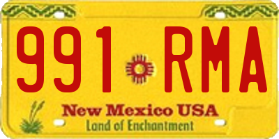 NM license plate 991RMA