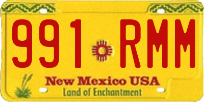 NM license plate 991RMM