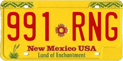 NM license plate 991RNG