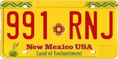 NM license plate 991RNJ