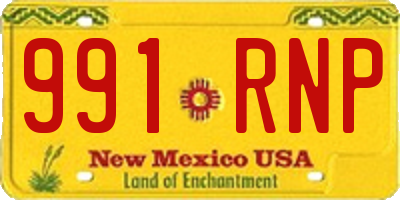 NM license plate 991RNP