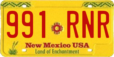 NM license plate 991RNR