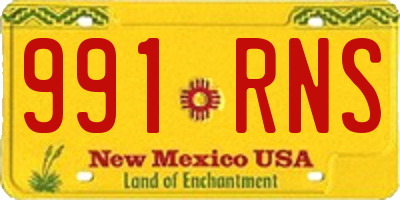 NM license plate 991RNS