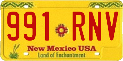 NM license plate 991RNV