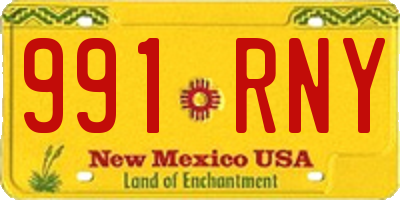 NM license plate 991RNY