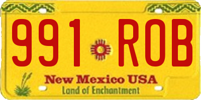 NM license plate 991ROB