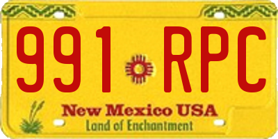 NM license plate 991RPC