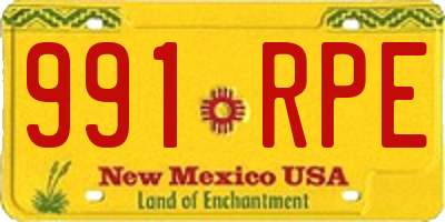 NM license plate 991RPE