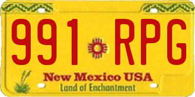 NM license plate 991RPG