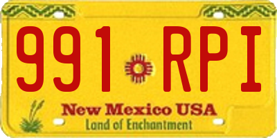 NM license plate 991RPI
