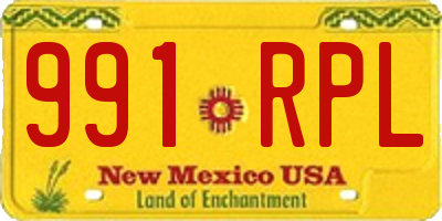 NM license plate 991RPL