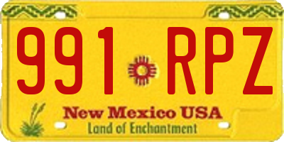 NM license plate 991RPZ