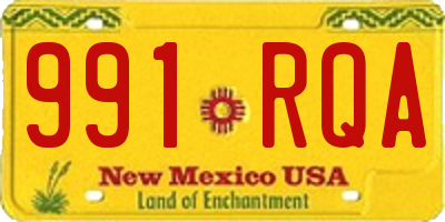 NM license plate 991RQA