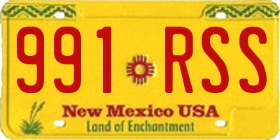 NM license plate 991RSS