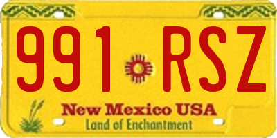 NM license plate 991RSZ
