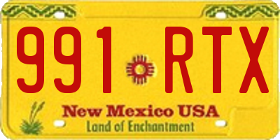 NM license plate 991RTX
