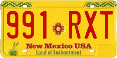 NM license plate 991RXT
