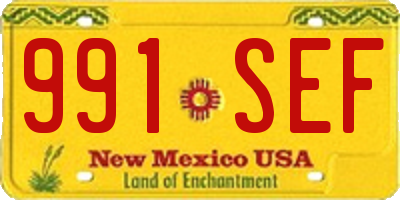 NM license plate 991SEF