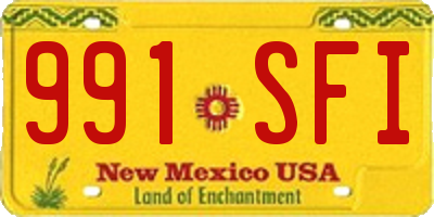 NM license plate 991SFI