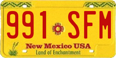 NM license plate 991SFM
