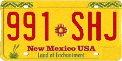 NM license plate 991SHJ
