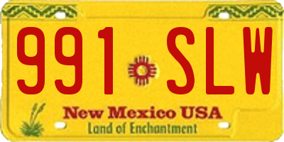 NM license plate 991SLW