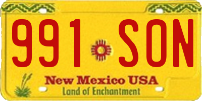 NM license plate 991SON
