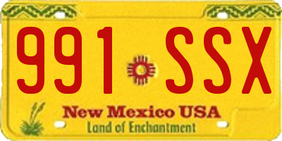 NM license plate 991SSX