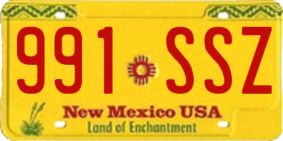 NM license plate 991SSZ