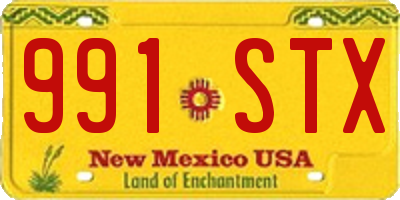 NM license plate 991STX