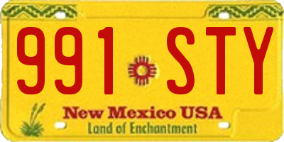 NM license plate 991STY