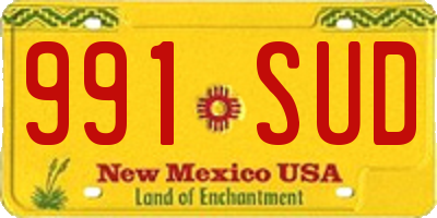 NM license plate 991SUD