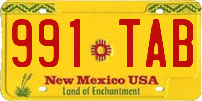 NM license plate 991TAB