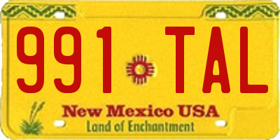 NM license plate 991TAL