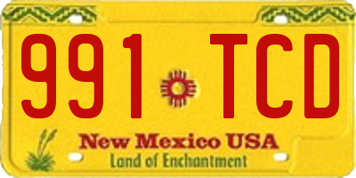 NM license plate 991TCD