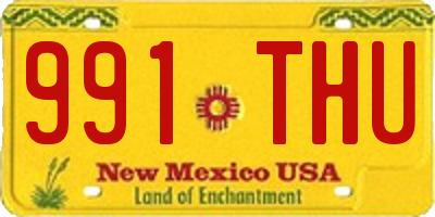 NM license plate 991THU