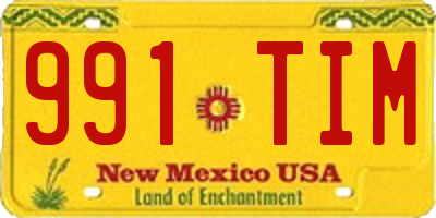 NM license plate 991TIM