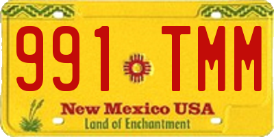 NM license plate 991TMM