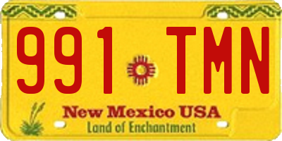 NM license plate 991TMN