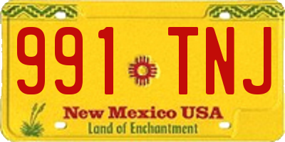 NM license plate 991TNJ