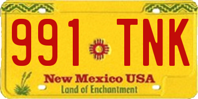 NM license plate 991TNK