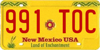 NM license plate 991TOC
