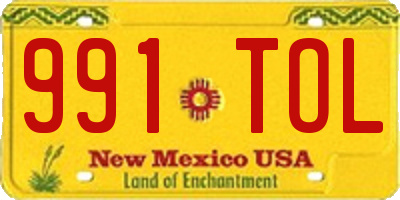 NM license plate 991TOL
