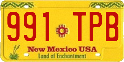 NM license plate 991TPB
