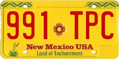 NM license plate 991TPC