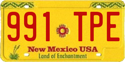 NM license plate 991TPE